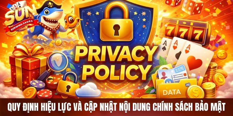 Quy định hiệu lực và cập nhật nội dung chính sách bảo mật