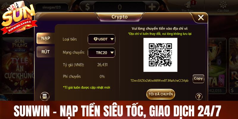 SUNWIN – Nạp tiền siêu tốc, giao dịch 24/7 